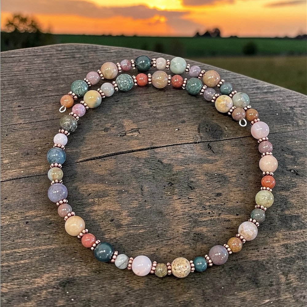 Wrap On Gemstone Choker